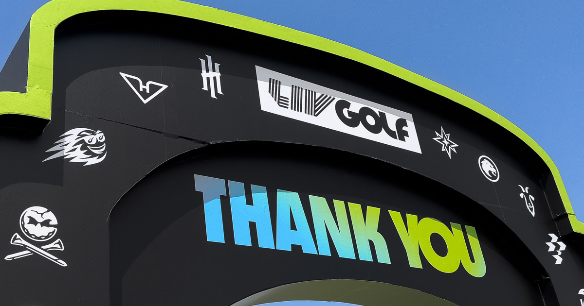 LIV Golf team signage